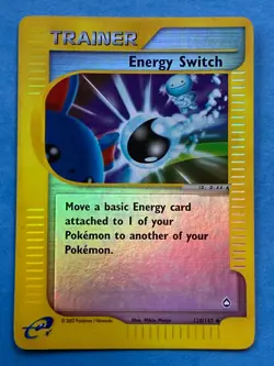 Pokemon Reverse Holo eReader Trainer Energy Switch - Aquapolis – 120/147 – MP - Image 1