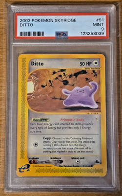 2003 Pokemon Skyridge Ditto Non Holo #51 PSA Mint 9 Pop 69 - Image 1