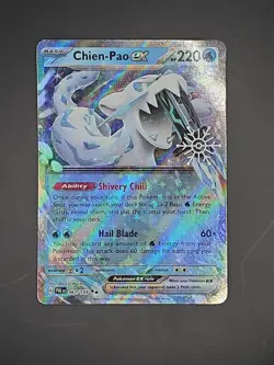 Chien-Pao ex 061/193 Holo Holiday Calender Stamp Promo Paldea Evolved Pokemon NM - Image 1