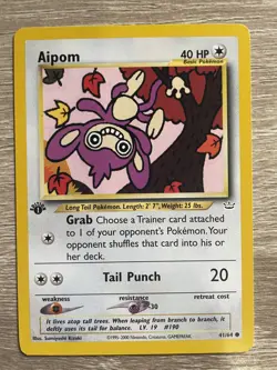 Aipom 41/64 Neo Revelation 1st Edition 2000 Vintage Pokemon - NM - Image 1