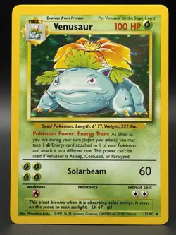 Venusaur #15 Pokemon Base Set - NM - Image 1