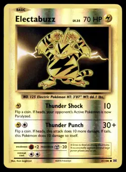 Electabuzz 41/108 Common Evolutions Pokemon Reverse Holo Lightly Played - Image 1