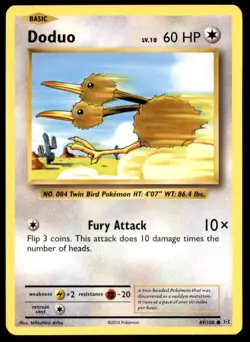 Doduo 69/108 Common Evolutions Pokemon Moderately Played - Image 1