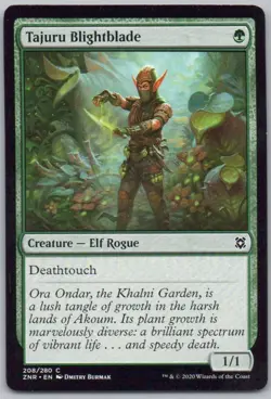 Tajuru Blightblade 208 Zendikar Rising Normal Creature Magic Card NM - Image 1