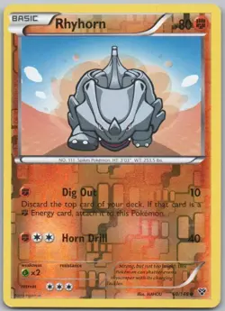 Rhyhorn 060 XY Normal Fighting Pokemon Card NM - Image 1