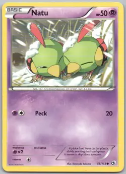 Natu 055 Legendary Treasures Normal Pokemon Pokemon Card NM - Image 1