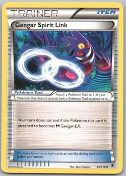 Gengar Spirit Link 095 Phantom Forces Normal Trainer Pokemon Card NM - Image 1
