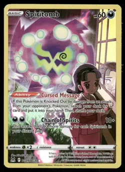 Pokemon Cards Spiritomb TG09/TG30 Lost Origin Trainer Gallery Holo NM FRAYED CUT - Image 1