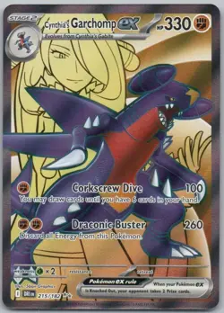 Cynthia's Garchomp EX 215 Destined Rivals Holo Fighting Pokemon Card NM - Image 1