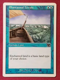 Magic The Gathering 6TH EDITION PHANTASMAL TERRAIN blue card MTG - Image 1