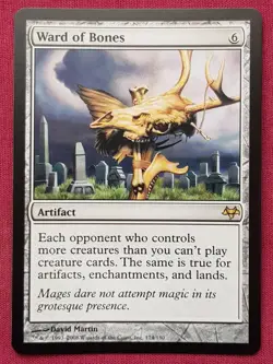 Magic The Gathering EVENTIDE WARD OF BONES artifact card MTG - Image 1