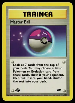 Pokemon Card - Master Ball 1st Edition Gym Challenge 116/132 Uncommon - Image 1