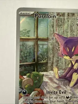 Pokemon TCG Purrloin Card 136/086 Illustration Rare, Sv: White Flare - Image 2