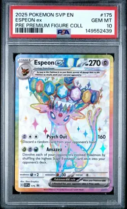 2025 POKEMON SVP EN-SV BLACK STAR PROMO #175 ESPEON EX PSA 10 - Image 1
