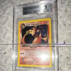 2000 Team Rocket Unlimited Dark Charizard Holo 4/82 BGS 5 - Image 3