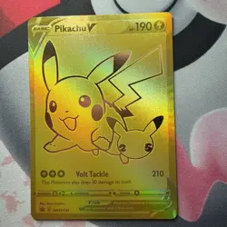 Pokemon TCG Gold Pikachu V 25th Anniversary PROMO SWSH145 Celebrations NM🔥 - Image 1