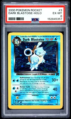 2000 POKEMON ROCKET #3 DARK BLASTOISE-HOLO PSA 6 - Image 1