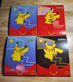 McDonald’s Pokemon TCG 2021 25th Anniversary Happy Meal 4 Sealed Packs Pikachu - Image 1