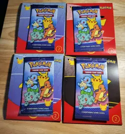 McDonald’s Pokemon TCG 2021 25th Anniversary Happy Meal 4 Sealed Packs Pikachu - Image 2