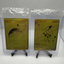 SEALED Pokemon Celebrations Pikachu V SWSH145 & Poke Ball SWSH146 Gold Promos - Image 1