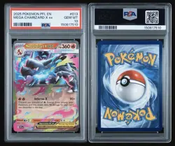 Pokemon Mega Charizard X ex Phantasmal Flames Double Rare #013 PSA 10 Gem Mint - Image 3