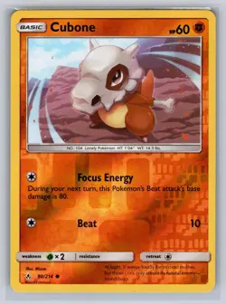 Cubone 90/214 Reverse Holo Common Unbroken Bonds Pokemon NM - LP - Image 1