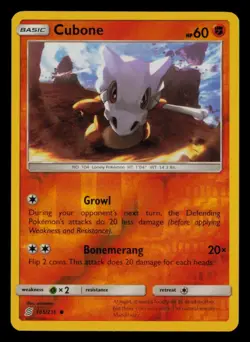 Cubone 105/236 Common Unified Minds Pokemon Reverse Holo Near Mint - Image 1
