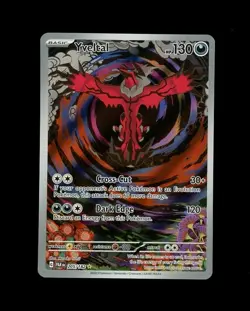 2023 Pokemon PARADOX RIFT YVELTAL IR ILLUSTRATION RARE HOLO 205/182! NM - Image 1