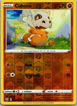 Cubone 069/163 Common Battle Styles Pokemon Reverse Holo Near Mint - Image 1