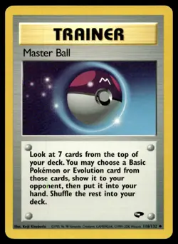 Master Ball Gym Challenge Uncommon 116/132 2000 Pokemon TCG - Image 1