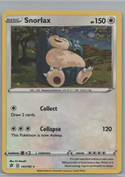 Snorlax 141/192 Cosmos Holo Promo Pokemon Near Mint - Image 1