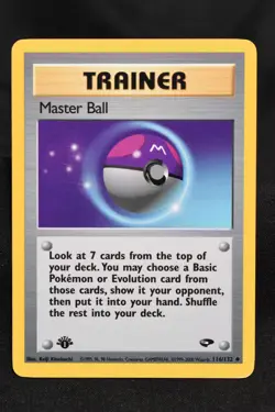 Master Ball 1st Edition 116/132 LP+ Gym Challenge Regular Uncommon Pokemon TCG - Image 1