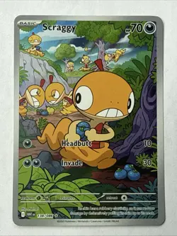 Pokemon Scraggy (Illustration Rare) Scarlet & Violet White Flare 138/086 - Image 1