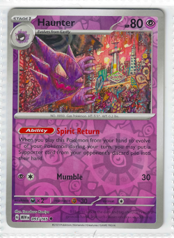 Haunter Pokemon Card 093/165 Tomokazu Komiya Art - Image 1