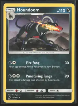 Houndoom Rare SM - Crimson Invasion 59/111 NM Pokemon Card - Image 1