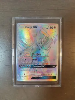 Pokemon Dialga GX Full Art Secret Rare 164/156 Ultra Prism Holo Card HP 180 - Image 1