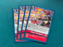 Chaos Triangular EX7-066 Playset Digimon Liberator Card Game x4 - Image 1