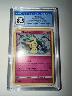 pokemon card CGC 8.5 Sm 163 Mimikyu 2019 Black Star Promo Fairy - Image 1
