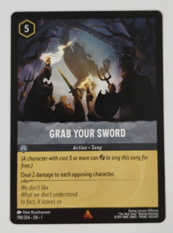 Grab Your Sword 198/204 The First Chapter Disney Lorcana Card LP - Image 1