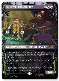 Splinter, Radical Rat (Showcase) TMT 0251 Magic: The Gathering R NM - Image 1