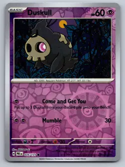 Duskull 035/131 Common Prismatic Evolutions Pokemon Reverse Holo Near Mint - Image 1