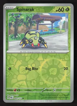 Spinarak 004/167 Common Twilight Masquerade Pokemon Reverse Holo Near Mint - Image 1
