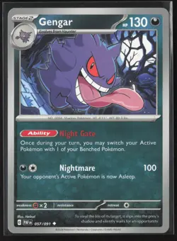 Gengar 057/091 Uncommon Paldean Fates Pokemon Near Mint - Image 1
