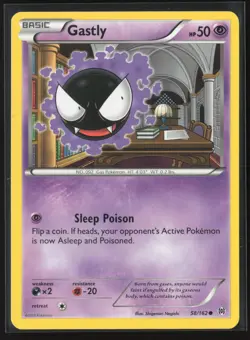 Gastly 58/162 Common BREAKthrough Pokemon Lightly Played - Image 1