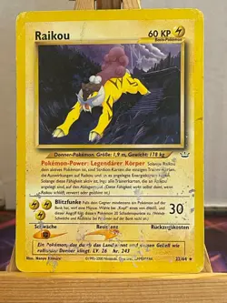Raikou 22/64 Neo Revelation Rare Deutsch Poor Pokemon - Image 1