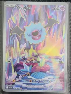 Pokemon Woobat 119/086 SV11W White Flare Illustration Rare Holo 60 HP English - Image 1
