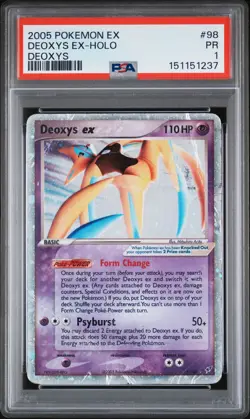 2005 POKEMON EX DEOXYS #98 DEOXYS EX-HOLO PSA 1 - Image 1