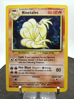 Pokemon TCG Ninetales 12/102 Base Set Holo Rare Vintage WOTC - Image 2