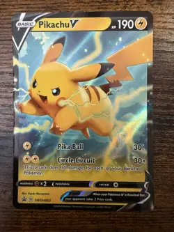 Pikachu V SWSH063 VLP Ultra Rare Cool Thunder Full Art Black Star Pokemon Promo! - Image 1