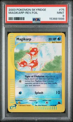 2003 POKEMON SKYRIDGE #75 MAGIKARP-REVERSE FOIL PSA 9 - Image 1